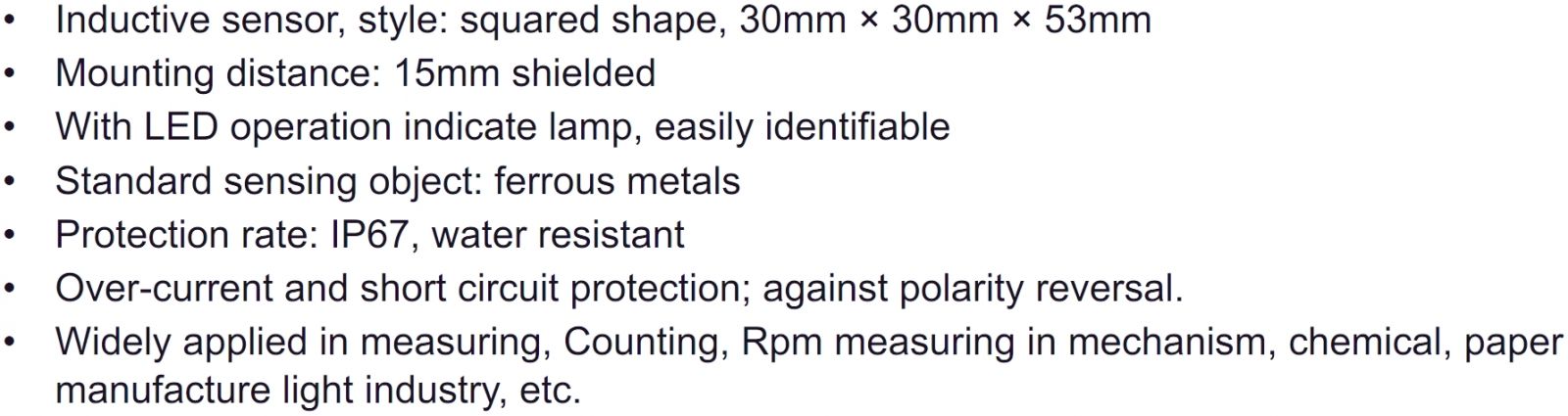 חיישני קירבה MULTICOMP SQUARE PROXIMITY SENSORS MP002249 TEXT